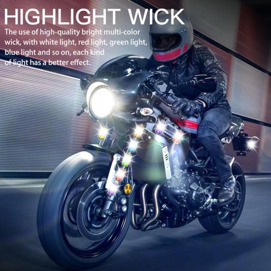 Uzaktan Kumandalı Kablosuz LED Çakar Işıklar Su Geçirmez Şarj Edilebilir 500mAh Yüksek Parlaklıkta Flaş Araba Gece Uyarı Işıkları Araba Motosiklet Bisiklet için