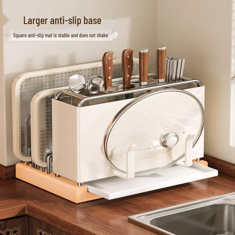 Multifunctional Kitchen Knife & Utensil Storage Rack