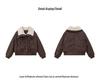 Women's Winter Lambswool Lapel Leather Jacket - Thick, Warm, College Style, Wash-Free Cotton.