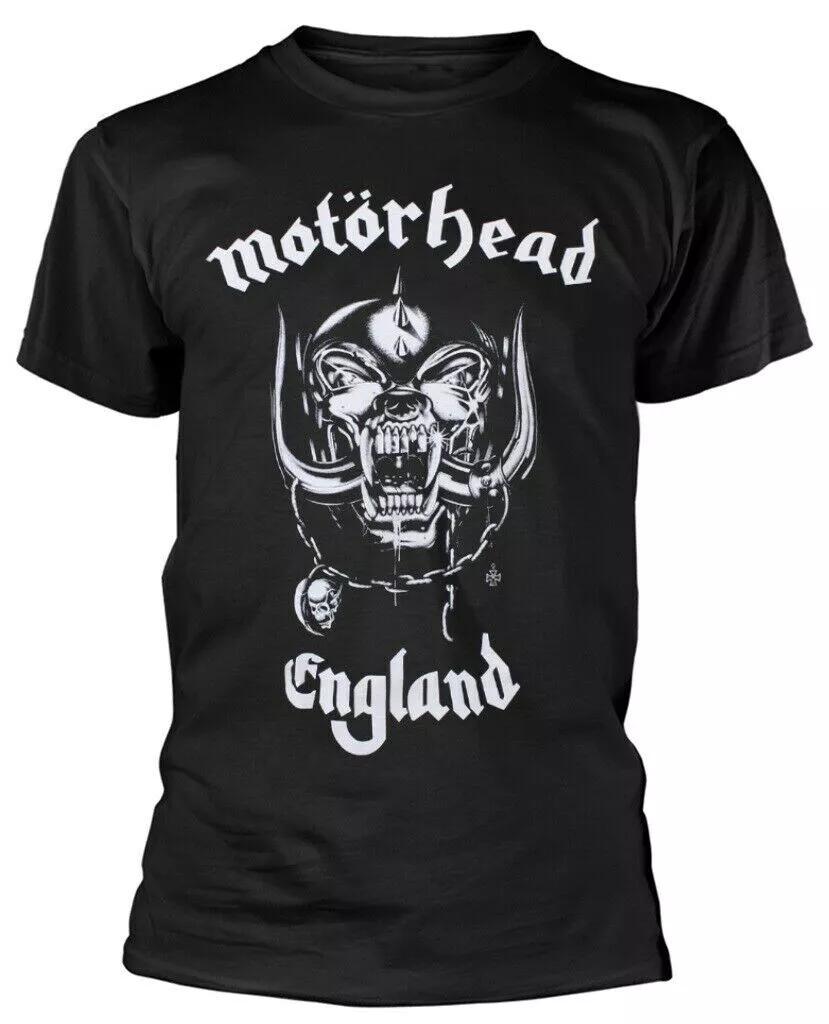 

100% хлопок ТОПЫ УНИСЕКС ФУТБОЛКИ МУЖСКИЕ ЖЕНСКИЕ Футболка Motorhead England Официальная футболка Метал Рок-группа Футболка S чёрный
