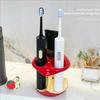 Ceramic Fruit Core Themed Toothbrush Organizers 3 Compartment Toothpaste Holders Stand For Countertop Bathroom Storage