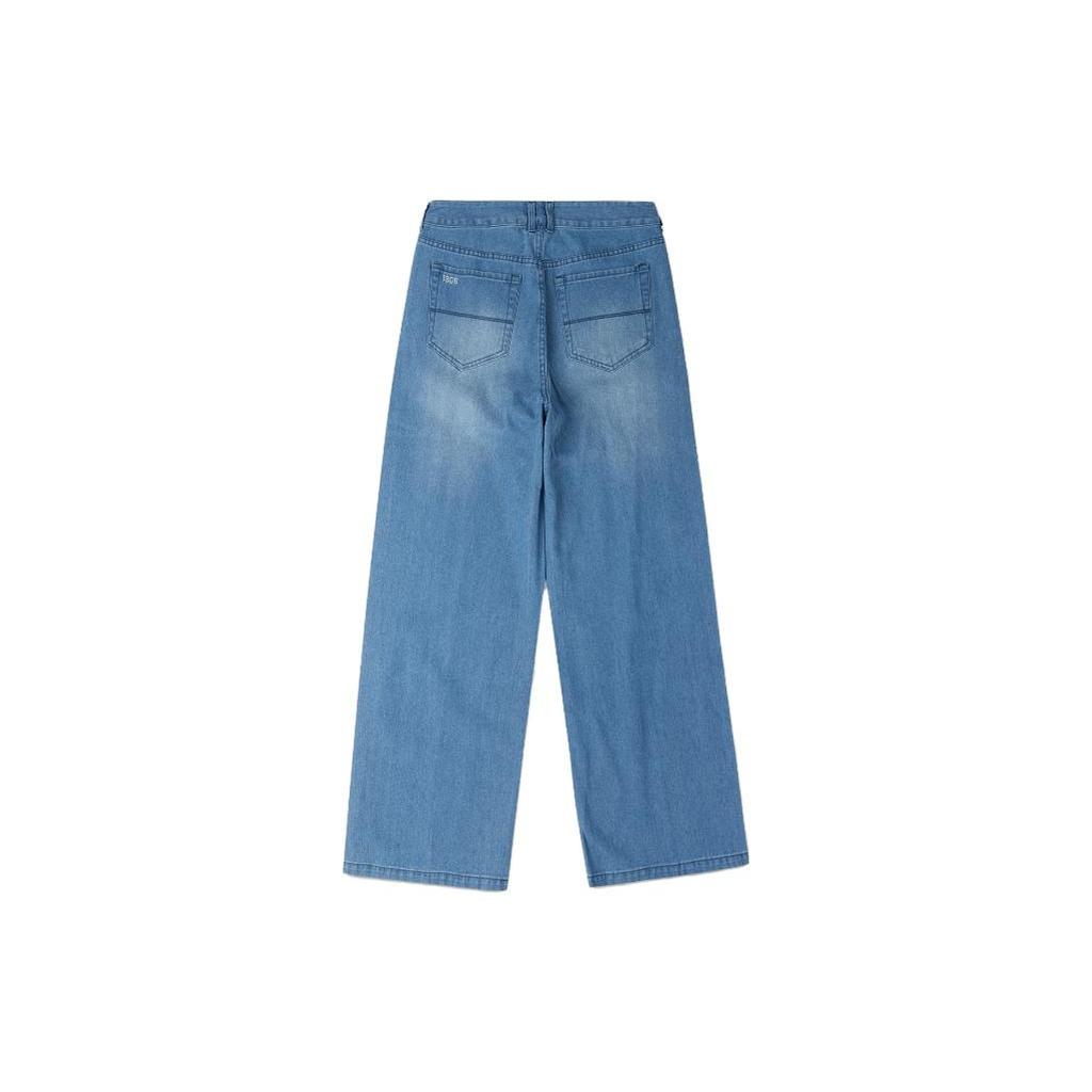 Converse Jeans Women's Blue Moderate Wide Leg Pants Unisex 10024534483