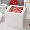 1/3/5PCS White Bakery Boxes with Window Disposable Birthday Cake Paper Boxes Fold Cake Boxes Cookies Pastry Cake Storage Box