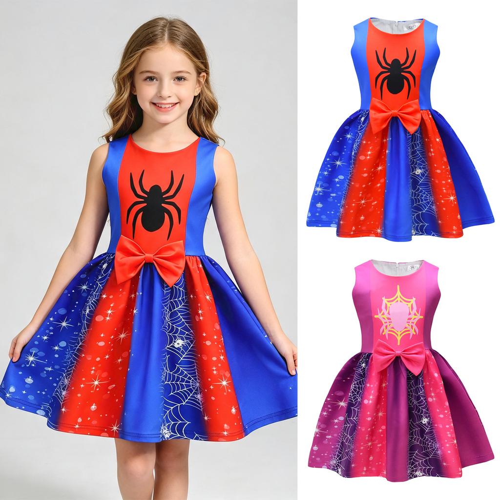 Girls' Sleeveless Costume Dress for Kids Role Play Party and Dress-Up Outfit