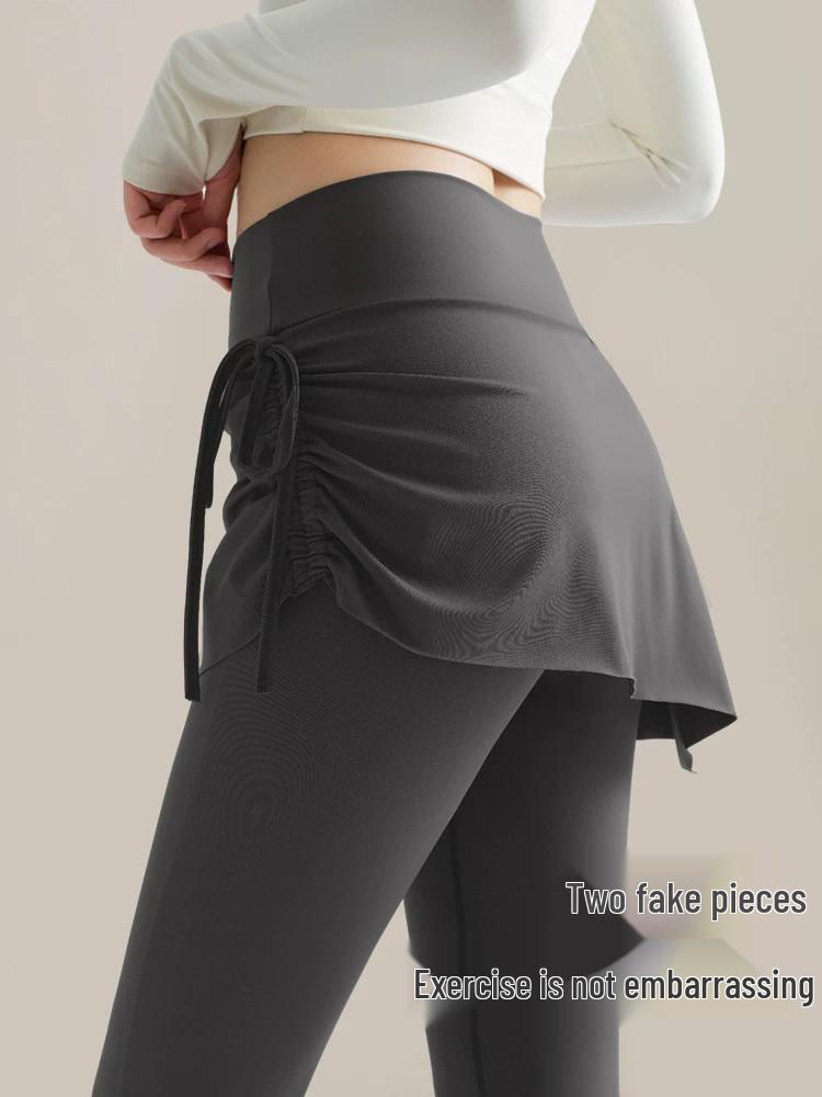 Plus Size Velvet Micro-Flare High Waist Yoga Pants for Women - Slimming Autumn/Winter Outerwear
