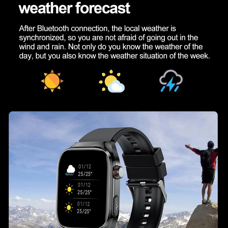 2025 New Health Glance ECG AI Diagnosis Smart Watches Men Heart Rate Blood Pressure IP68 Waterproof Smartwatches For HUAWEI IOS
