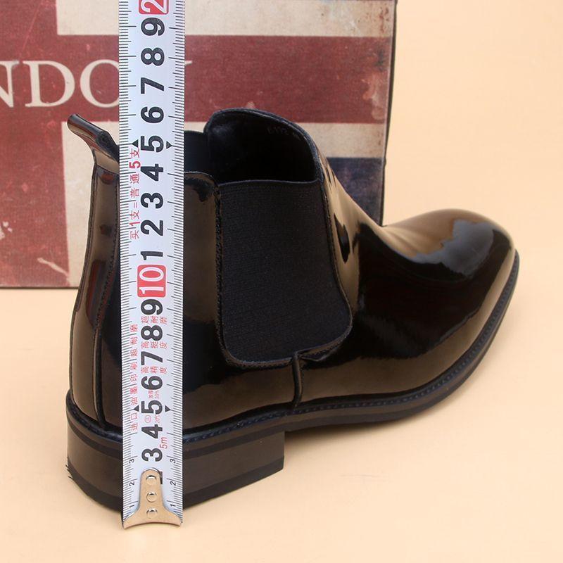 2025 Modetrend neue britische Herren High-Top Lederschuhe spitze Zehen und Füße Chelsea Kurzstiefel Friseur trendige Schuhe