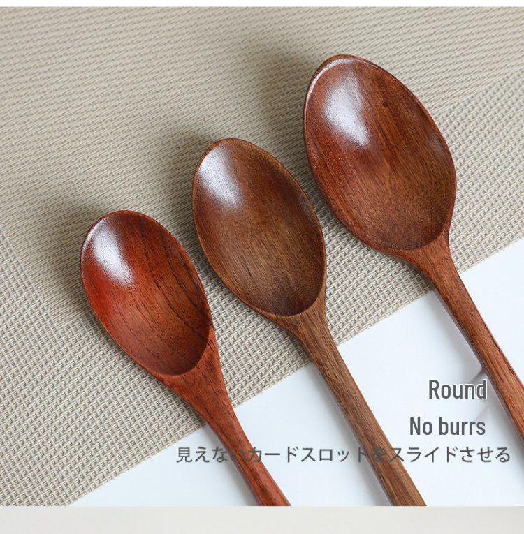 Children's Japanese Wooden Spoon & Chopsticks Set, Portable 3-Piece Cutlery with Box