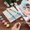 1pc 4-Slot Plastic Paint Brush Holder - Tension-Mounted Palette Tray with Polished Finish, Space-Saving Easy-Clean Art Organizer
