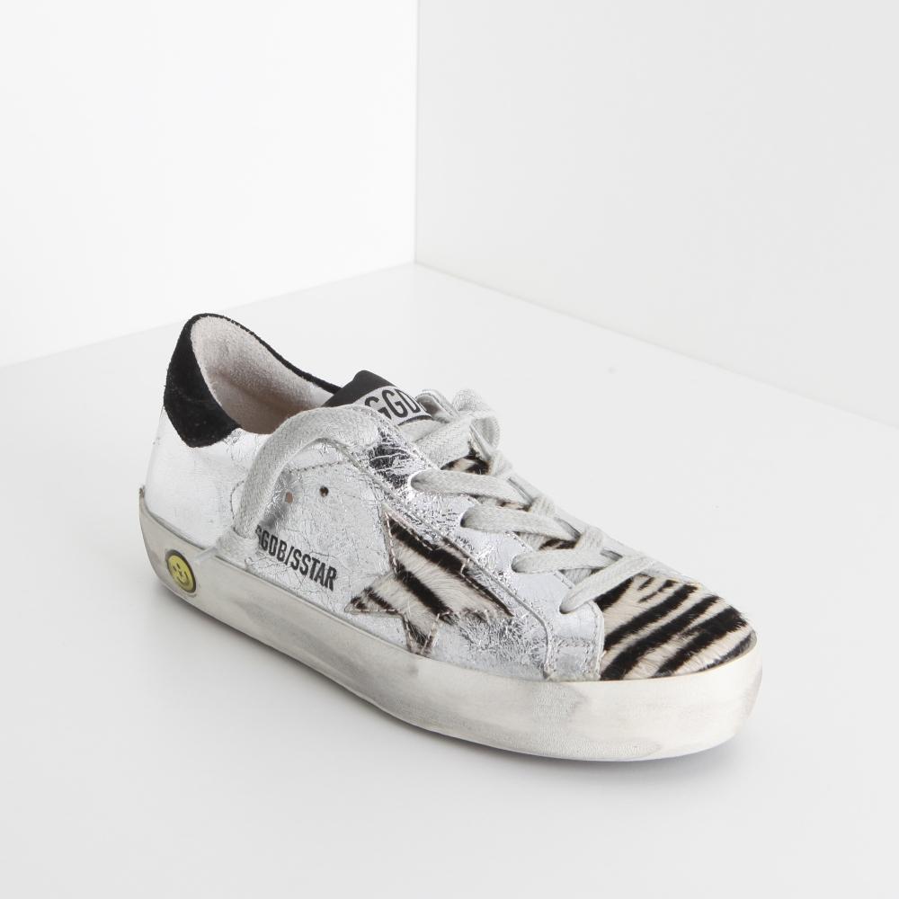 

Детские кроссовки Golden Goose Superstar Silver Leopard G31KS301A39