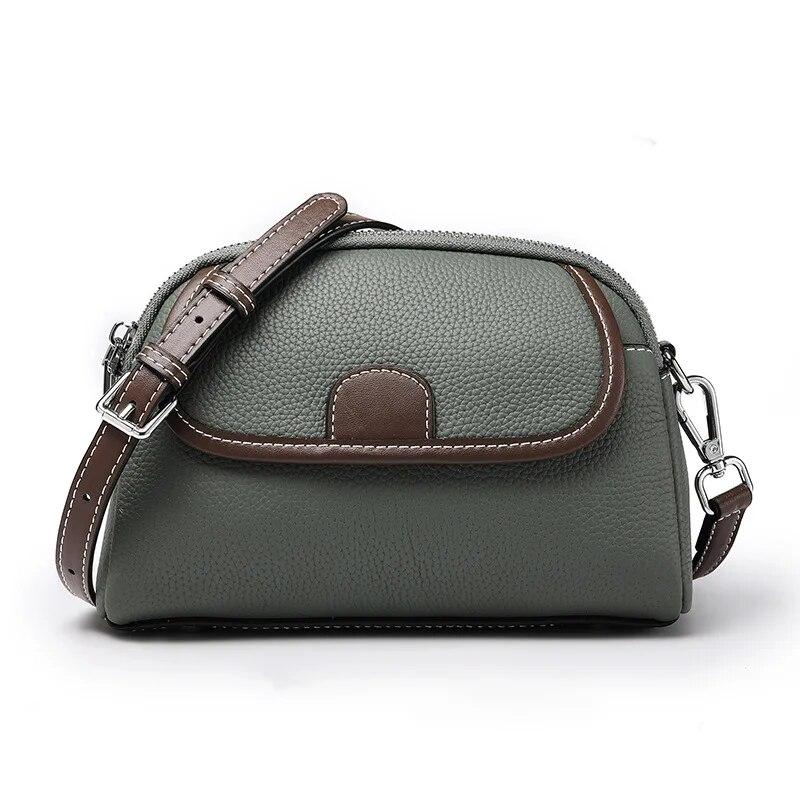 

Женская сумка Zency из натуральной кожи, маленькая большая сумка, женский стильный кошелек зелёный