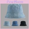 Waterwashed Denim Bucket Hat For Women With Sun Protection And Breathability