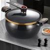 Nonstick Ceramic Coated Soup Pot With Lid 8L Micro Pressure Cooker Heavy