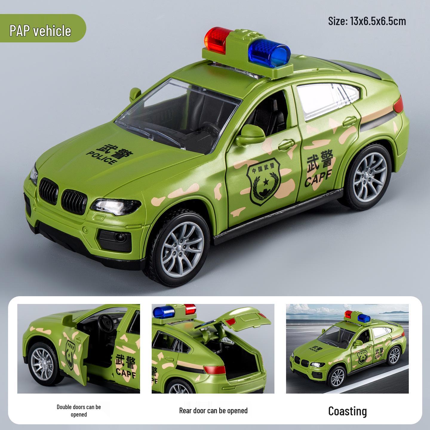 

Детская инерционная полицейская машина: Открывающиеся 3 двери, Подарок для мальчиков, Имитационная игрушка на тему скорой помощи