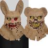 Sackcloth Demon Bloody Rabbit Bear Mask Ghost Festival Realistic Halloween Mask Funny Exposed Teeth Sackcloth Bear Headgear
