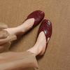 Krazing Pot SheepSkin Mules Round Toe Size 42 Low Heels Slip on Light Shoes Increased Hollow Style Pumps