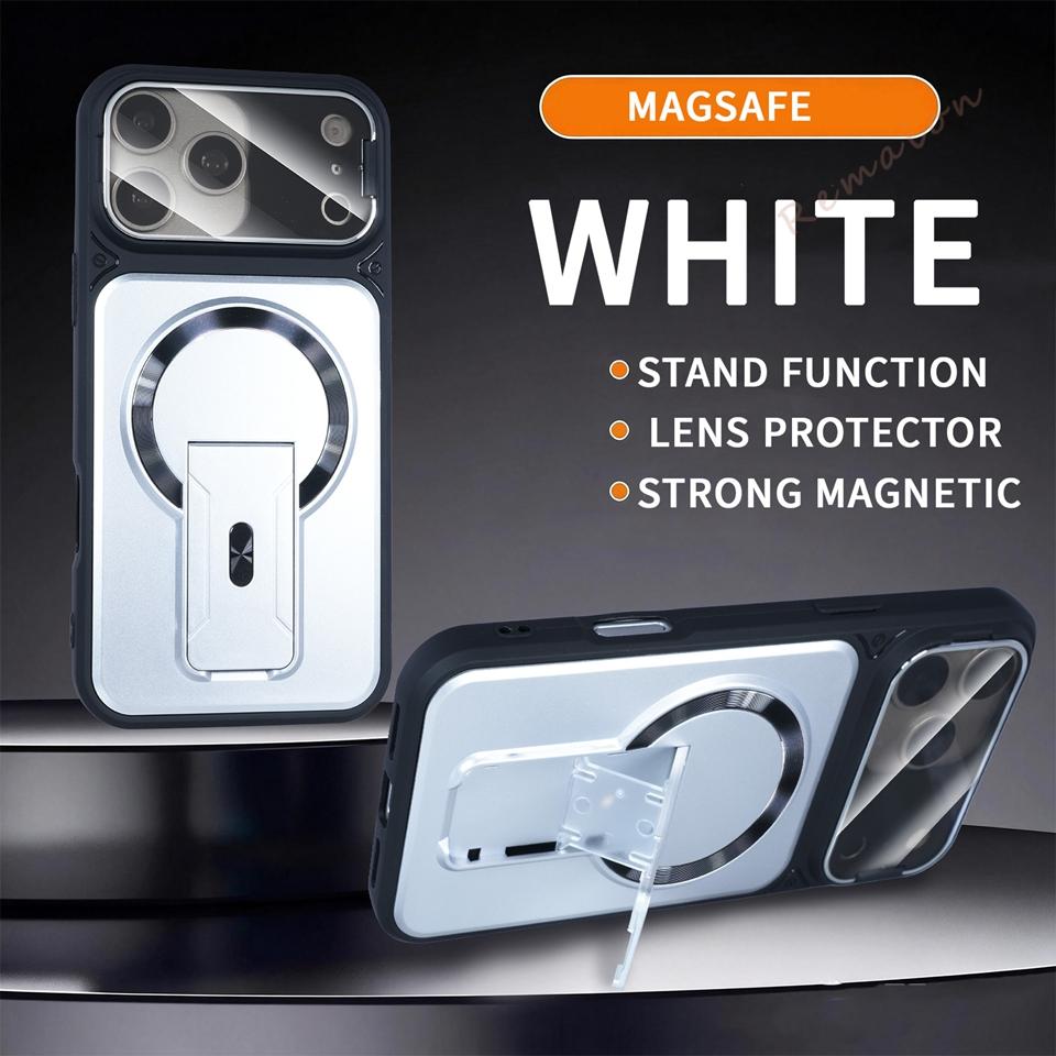 Official Magnetic Stand Phone Case For For Iphone 17 Air 13 11 12 14 1 16 Pro Max 17Pro  Wireless Charge Protector Cover