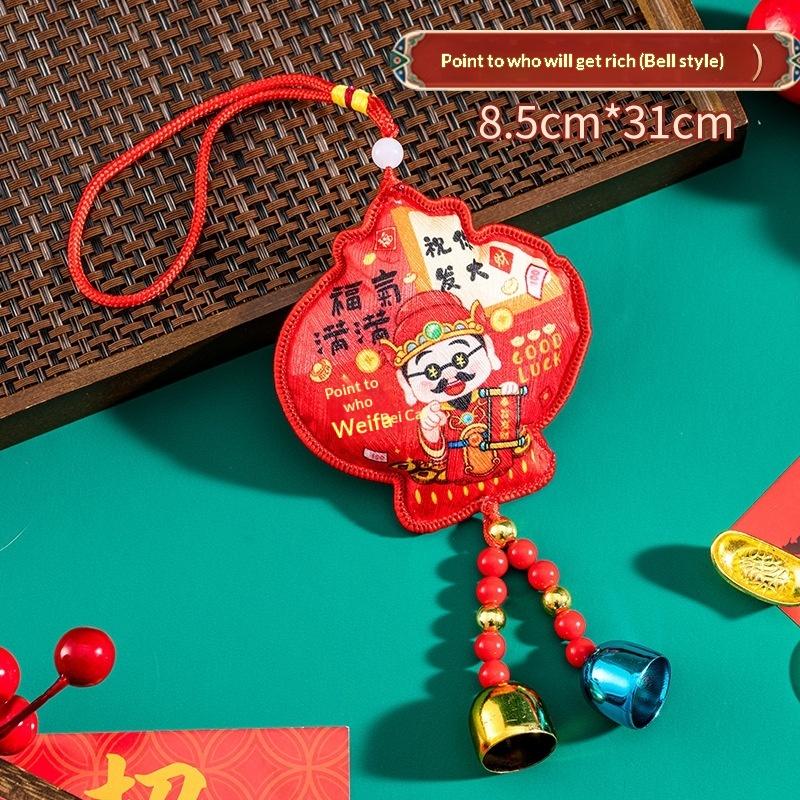 Chinese Style Zodiac Mascot Pendant Blessing Embroidery Lucky Fragrant Bag With Tassels Horse Incense Bag Car Hanging