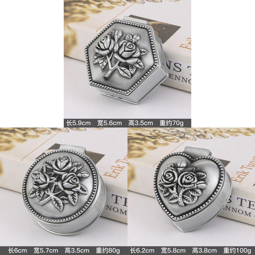 European Retro Princess Jewelry Box With 3d Rose Pattern Desig For Gift Giving And Storage