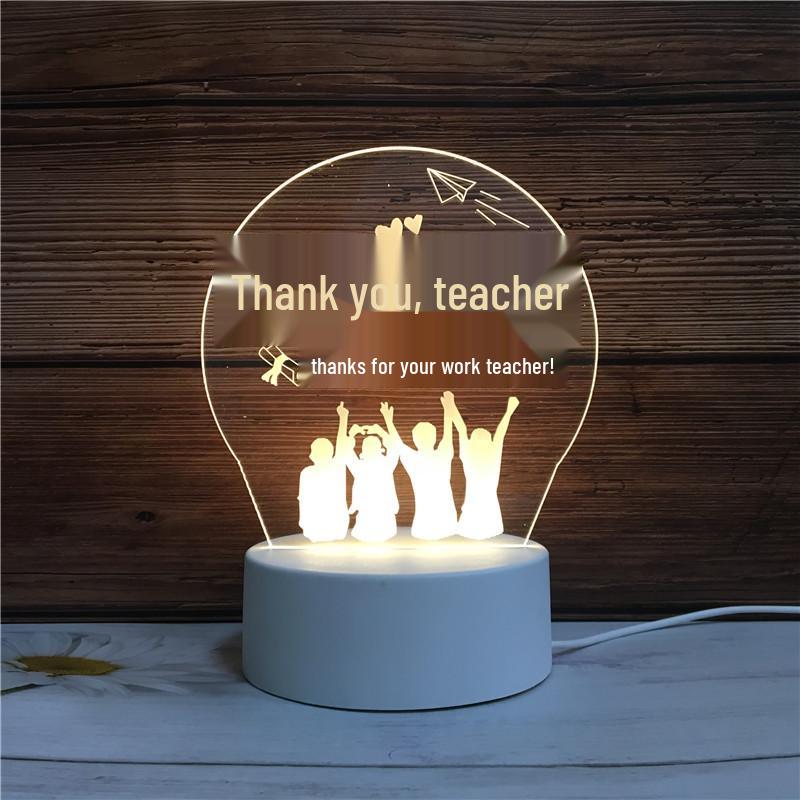 Acrylic 3D Night Light - Custom Table Lamp with Logo, Ideal for Events & Christmas Gifts