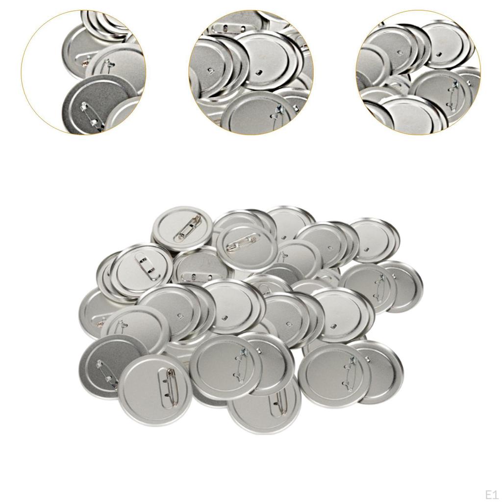 100 Pieces Blank Badge Button Parts Making Tinplate Pin for DIY