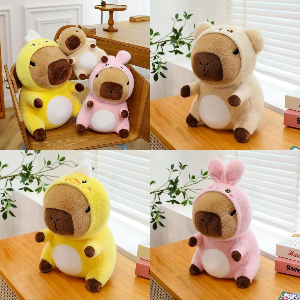 Turn Capybara Plush Toy Cute Cartoon Rabbit Girl Children Birthday Gift Doll