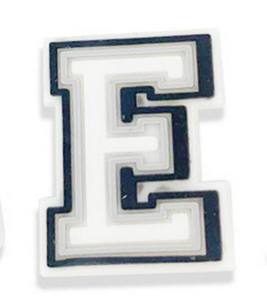 Black & White Letter Series PVC Clog Shoe Charms - Soft Rubber Shoe Flowers & Accessories