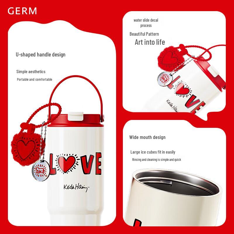 Gemi Keith Haring 820ML Insulated Straw Cup