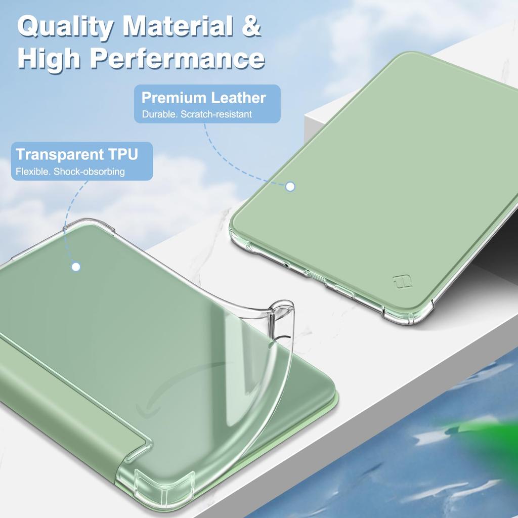 Fintie for Kindle 11th Generation Clear Case New Protective Cover with Transparent Back Lightweight and with Auto Function (2024/2022 Model, 6-inch),