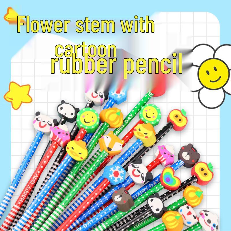 Touch Fish 20-Pack Kids Cartoon HB Pencils with Eraser