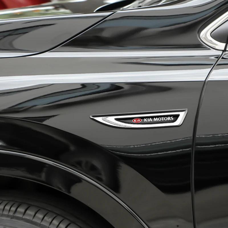 Stylizacja Samochodu 2szt. Emblemat Boczny Skrzydło Błotnik Naklejka Sportowy Samochód dla Kia Rio Ceed Sportage Cerato Soul Picanto akcesoria samochodowe