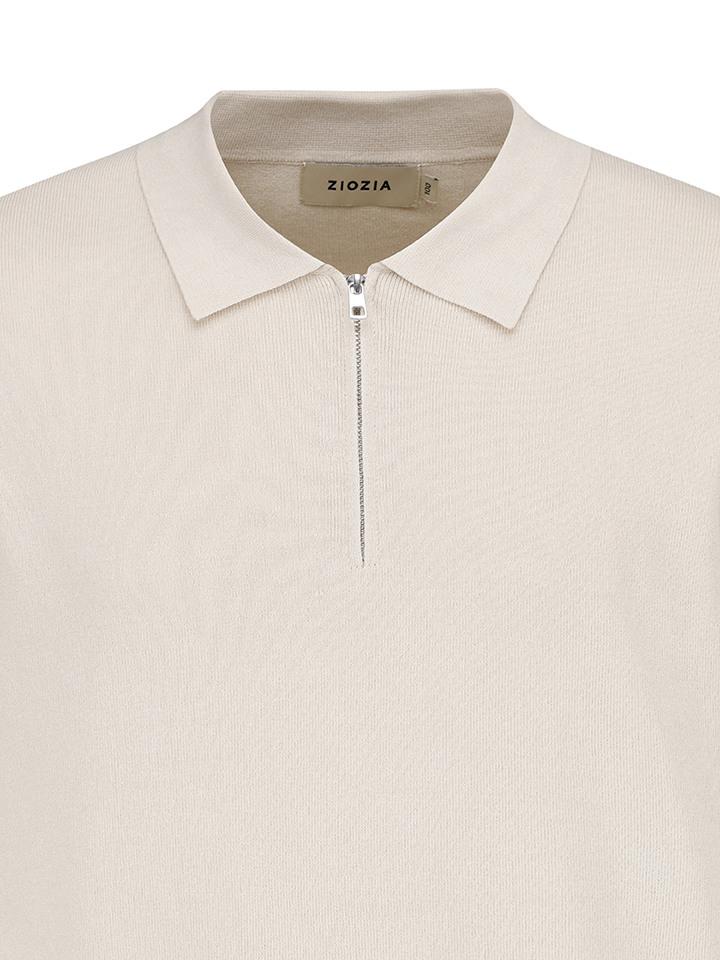 ZIOZIA Men'S) Miracle Short Sleeve Half-Zip Collared Knit_Beige