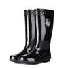 Rain shoes adult plastic rain shoes high-top high rain boots waterproof, non-slip and wear-resistant overshoes water boots