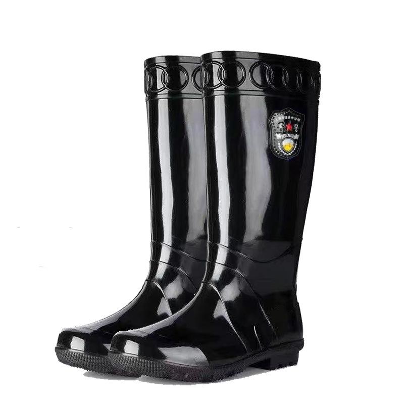 Rain Shoes Adult Plastic Rain Shoes High-top High Rain Boots Waterproof, Non-slip and Wear-resistant Overshoes Water Boots