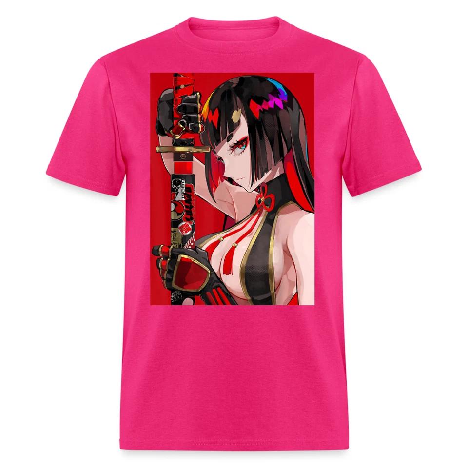 Anime Sexy Ecchi Girl shirt Samurai Waifu Japanese Aesthetic Otaku Kawaii TShirt 3