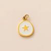 Yori 3Pcs Star Moon Rainbow Sun Pendant Stainless Steel Plated with 18K Gold for Jewelry Making Supplies DIY Necklace