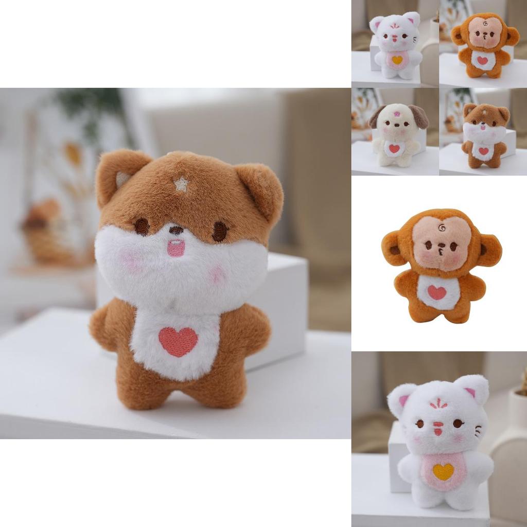 Adorable Cute Puppy Plush Toy Keychain Soft Stuffed Animal Bag Charm Doll Figure