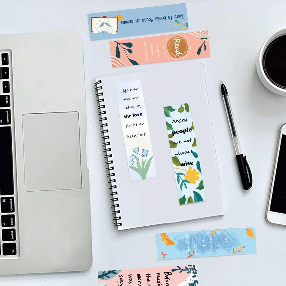 30 Lesezeichen mit Lesemotiven, Harajuku-Stil, Geschenkidee für Cafés, Papierwaren für Schüler, ideal für Bücherwürmer und Studenten