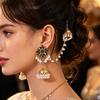 European Bohemian Ethnic Style Indian Pearl Tassel Bell Earrings