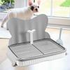 Dog Toilet Indoor Potty Tray Easy To Clean Sturdy with Guard Urinary Column Non Slip Grille for