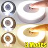 LED Night Lights 3 Modes Dimming Round Sensor Lamps USB Charged Magnetic Wall Light for Kitchen Bedroom Wardrobe Closet Lighting
