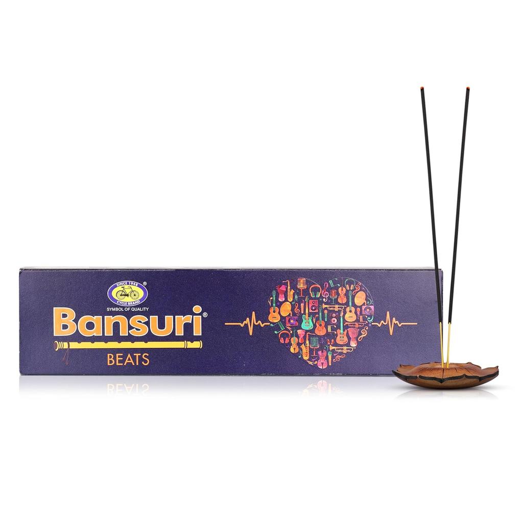 Cycle Pure Bansuri Beats Agarbatti Musk Incense Sticks 100g Pack of 2 for Puja & Relaxation