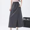 Gray Yamamoto Slimming A-line Culottes: High-Waist, Petite Fit, Wide-Leg Midi Skirt for Summer 2025