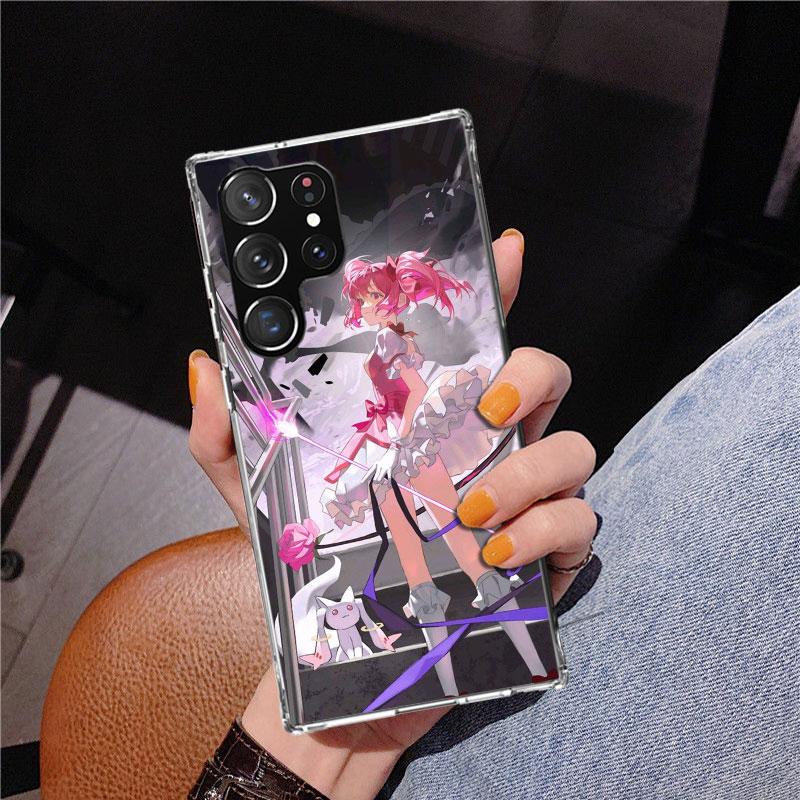 Madoka Magica Anime Phnoe Case for Samsung Galaxy S26 S25 Edge S23 S24 Ultra S22 Plus S21 S20 FE Unique Cover Soft Coque Galaxy