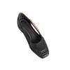 French 2025 New High-end Summer Breathable Woven Single Shoes Women's Shallow Mouth Hollow Rhinestone Medium Thick Heel Women's Shoes
