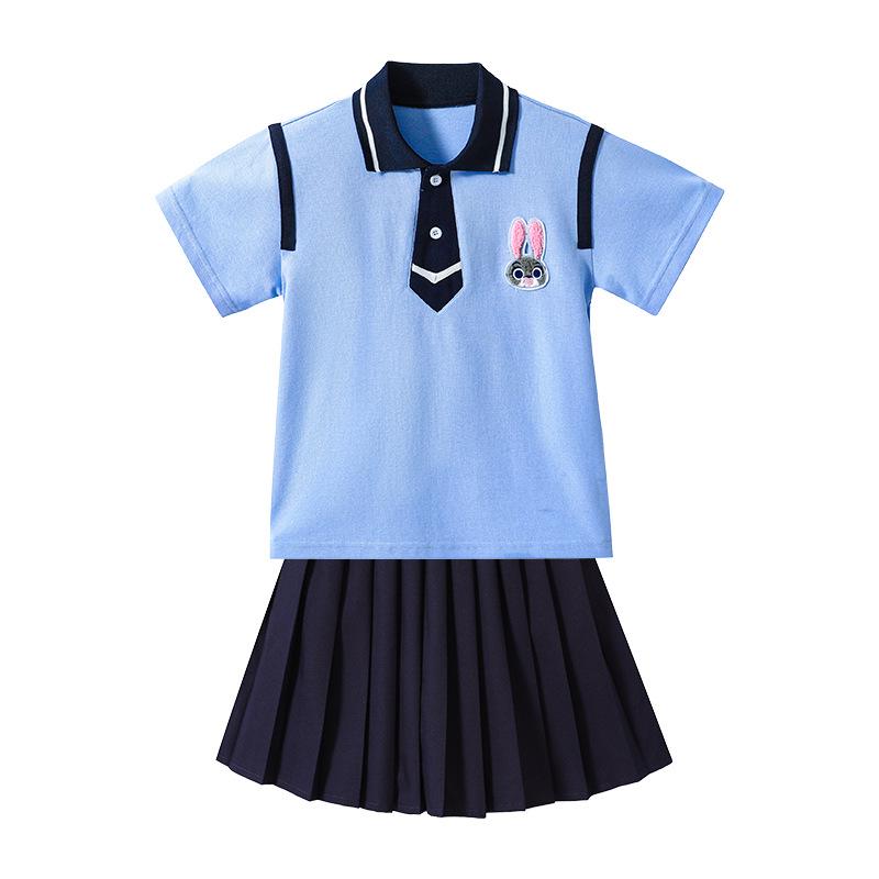 Summer Two-Piece School Uniform Set for Boys & Girls - Kindergarten & Primary School Performance Outfit