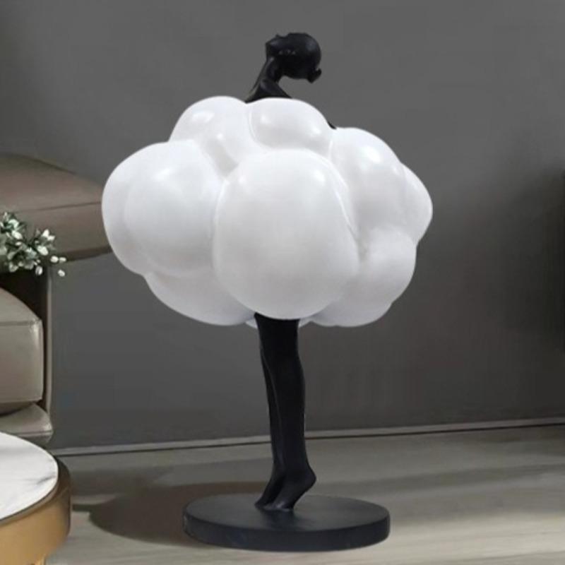Creative Ornaments Cloud Girl Living Room Ornament Modern Interior Sculptures Aesthetic Elegant Accessories Home Decorations