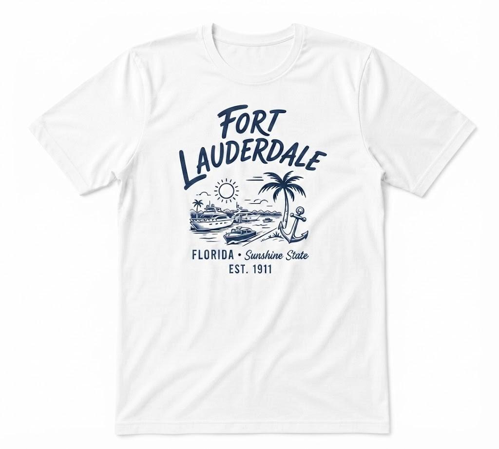 Fort Lauderdale Florida Coastal Beach Sunshine State White T-shirt