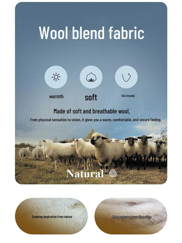 Men's Casual Solid Color Knit Wool Sweater - Fall/Winter Warm Base Layer, Round Neck