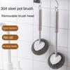 Washing Stainless Steel Scrubbers Stainless Steel Washing Cast Iron Pan  Kitchen Descaling